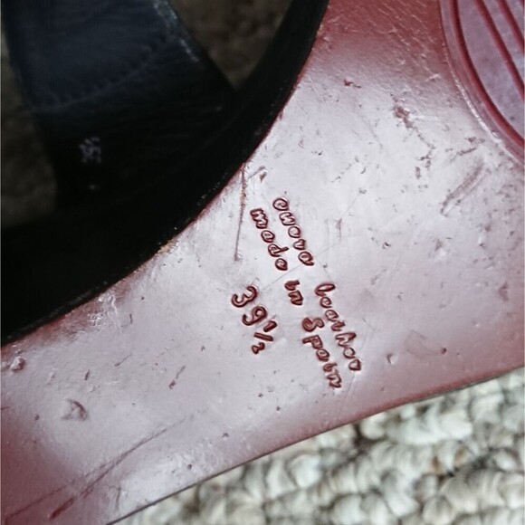 CHIE MIHARA Black Leather Ankle Strap Open Toe Sandals size 39.5 - Picture 11 of 12